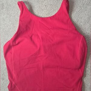 Womens Lululemon Red Align High-Neck Tank Sz 6 Cropped Buttery Soft Athleisure
